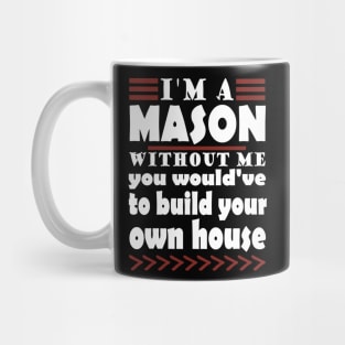 Bricklayer craft construction site bricks building saying Mug